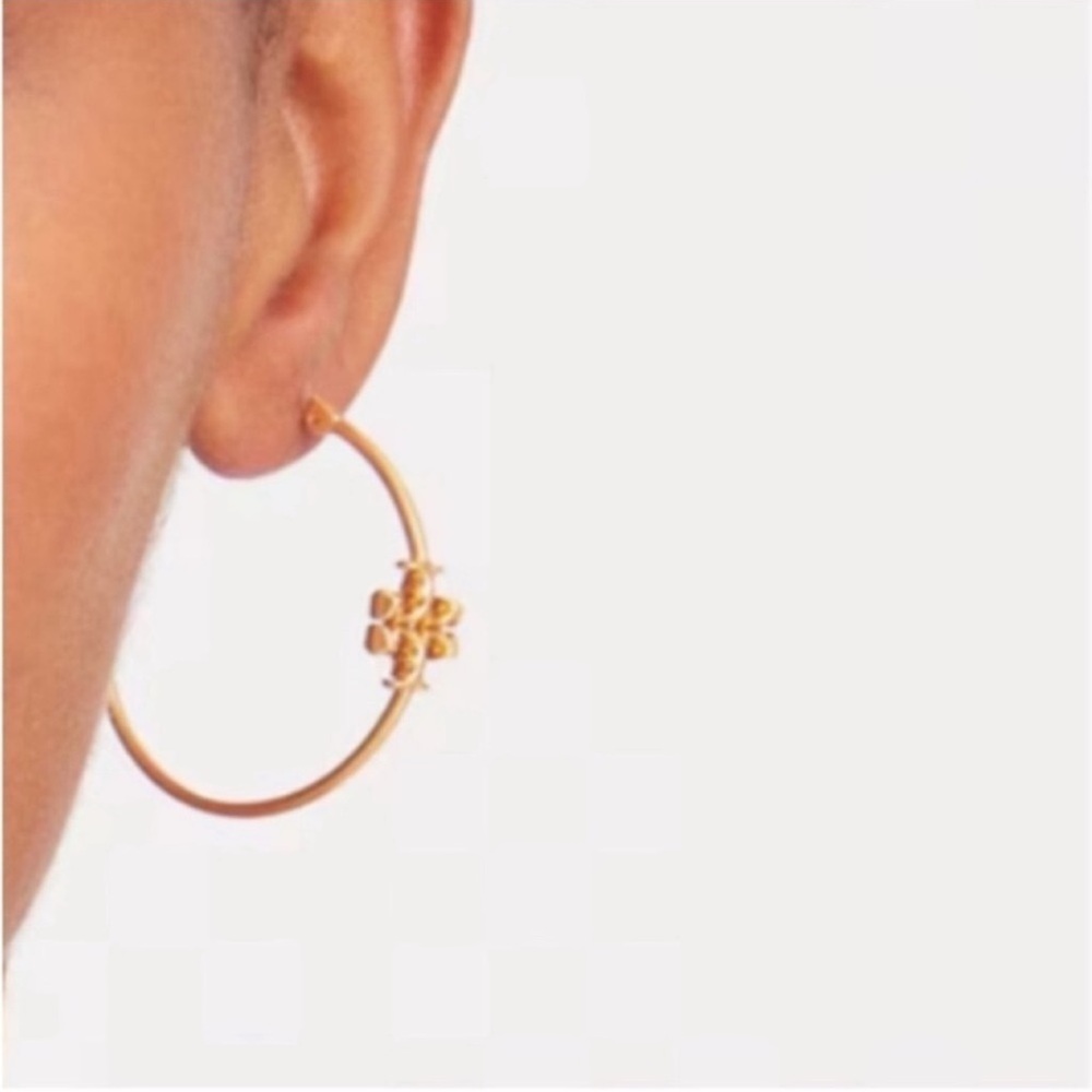 NWOT Tory Burch Eleanor Hoop Earring - Picture 2 of 4